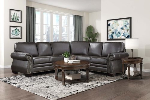 Sala Seccional en Piel Wareham Collection